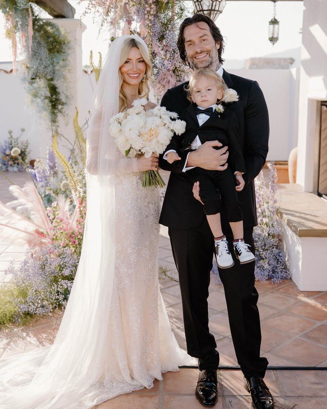 Chris, Kristin and Calvin D'Elia at their wedding