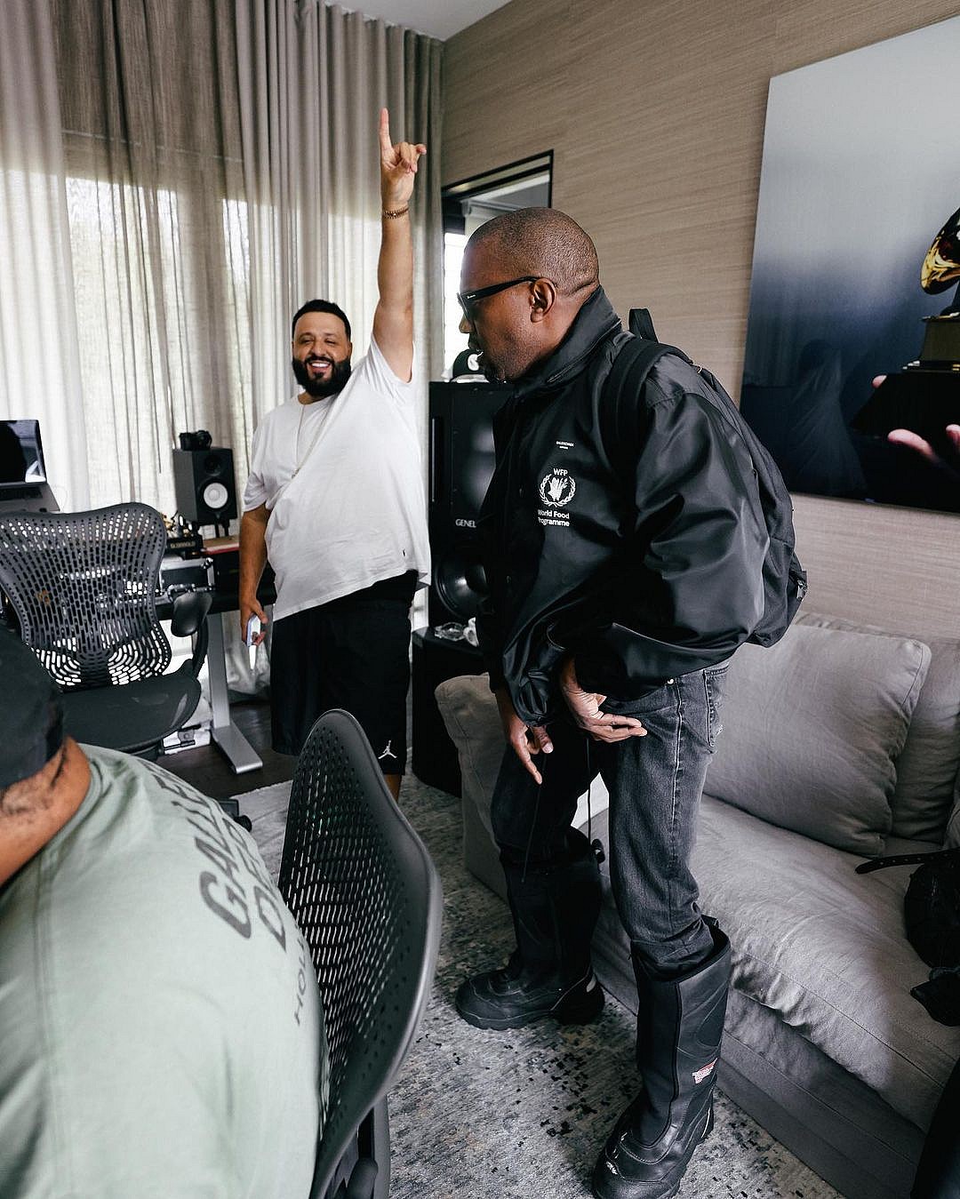 DJ Khaled Gifts Kanye West Priceless Pair Of Custom Nike Sneakers 