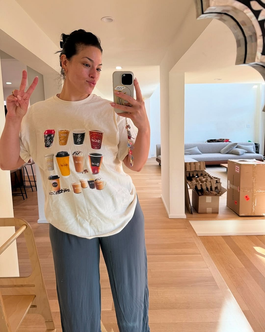 Ashley Graham takes mirror selfie