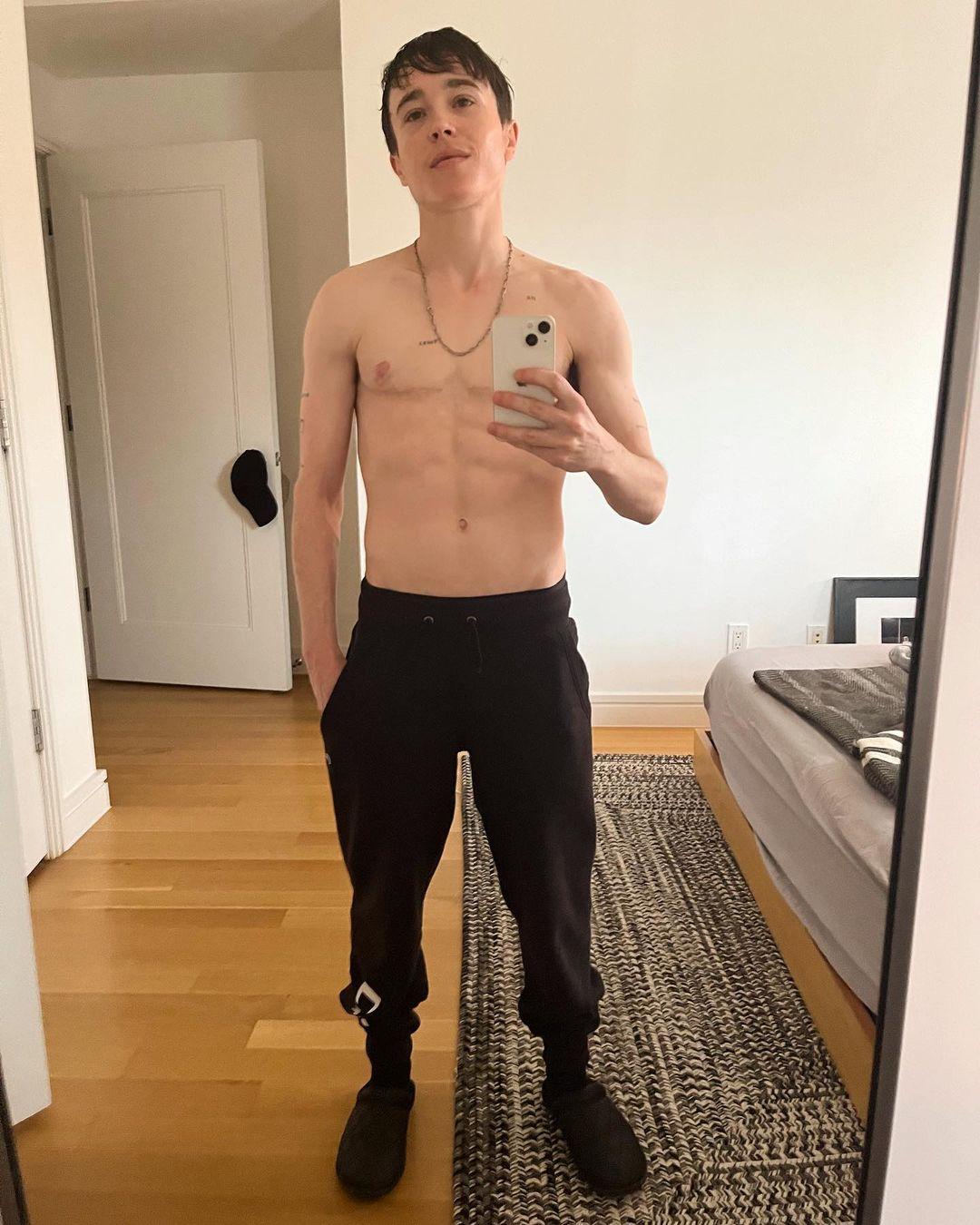 Elliot Page has muscles to offer on Instagram
