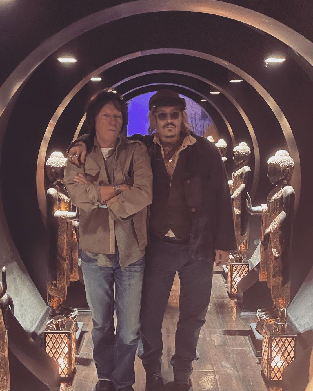 Johnny Depp and Jeff Beck at Varanasi Restaurant