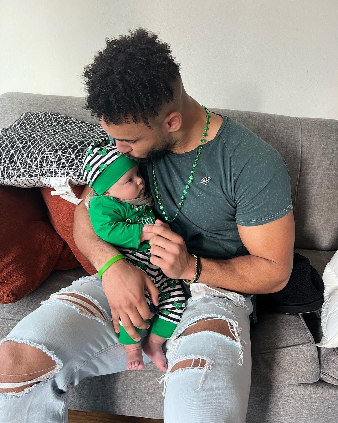 Bartise Bowden and new son