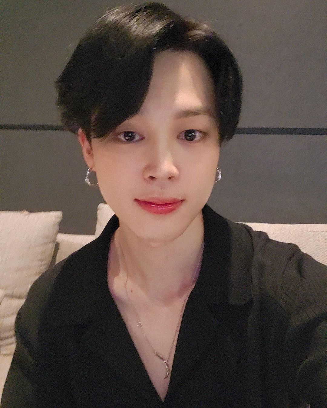 Jimin taking a selfie
