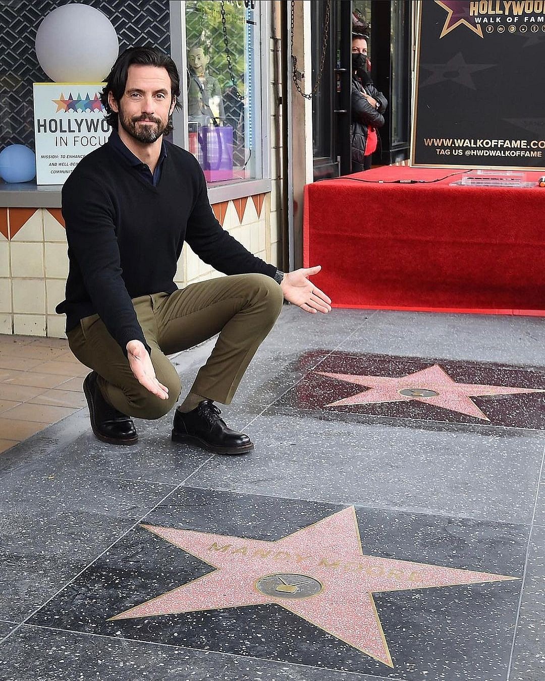 'This Is Us' Star Mandy Moore Congratulates Co-Star Milo Ventimiglia On Hollywood Star 