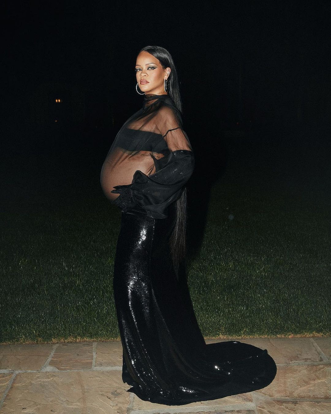 Rihanna at the Oscar Gold Party