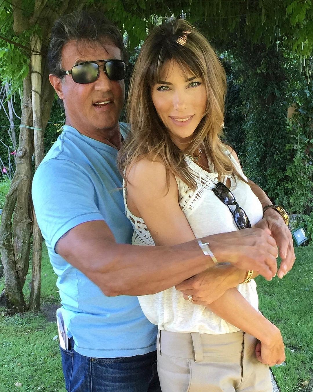 Sylvester Stallone and wife Jennifer Flavin