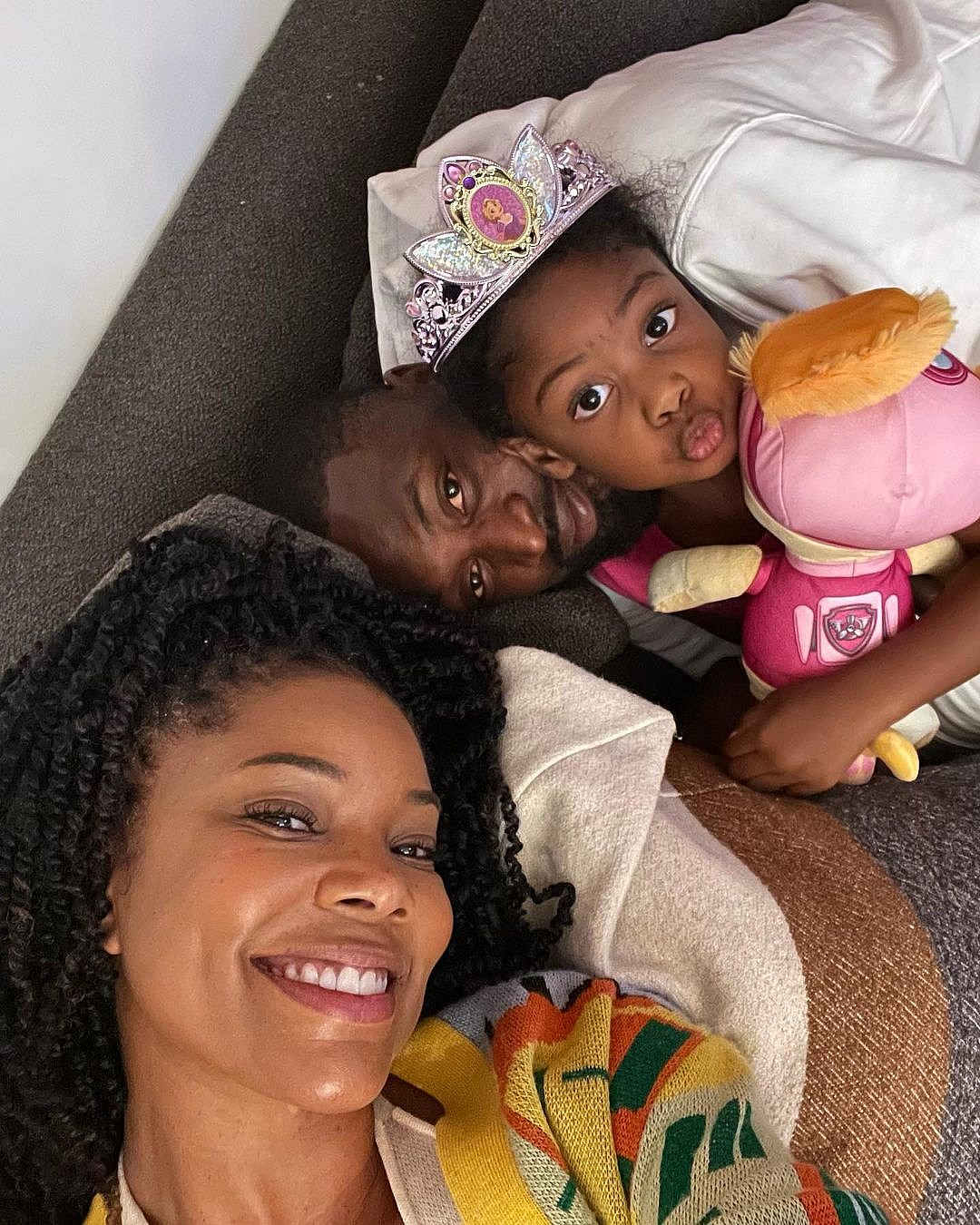 Gabrielle Union, Dwayne Wade and Kaavia