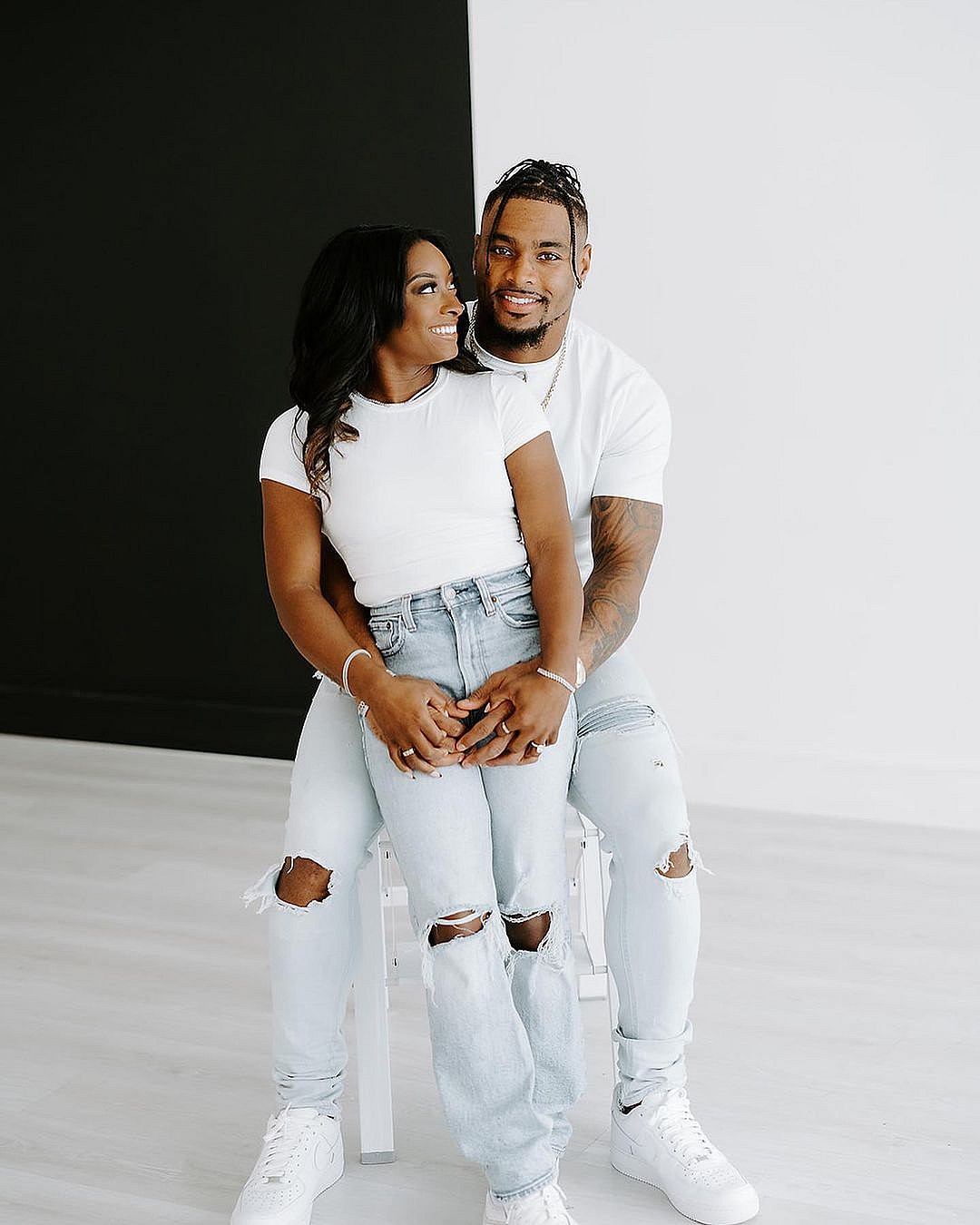 Simone Biles and her fiancé Jonathan Owens