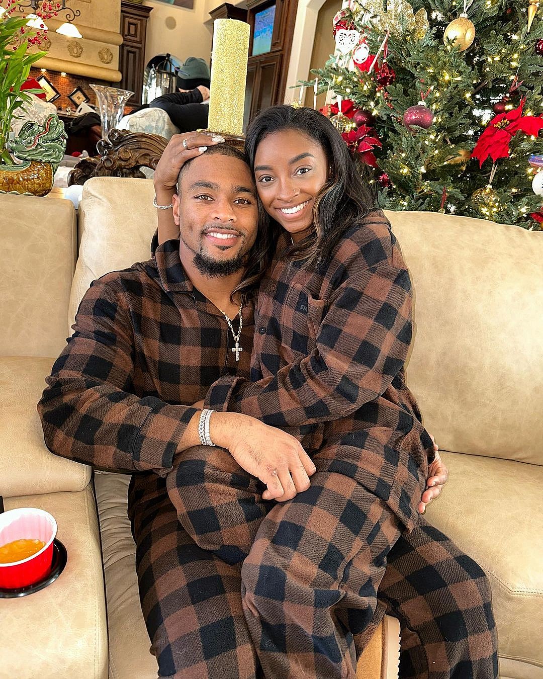 Simone Biles and her fiancé Jonathan Owens