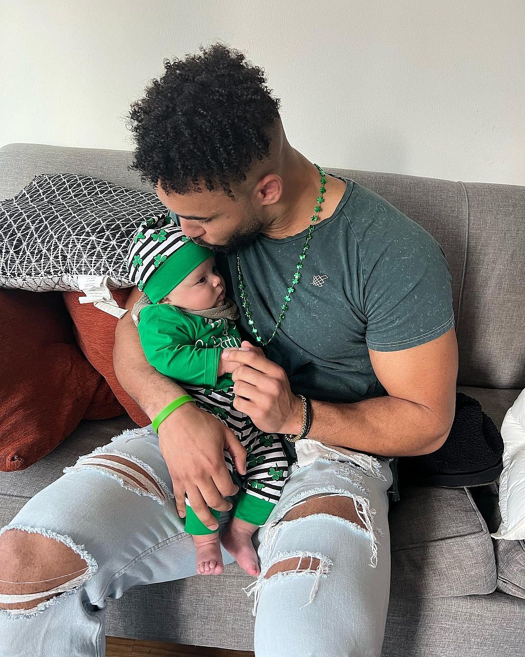 Bartise Bowden and new son