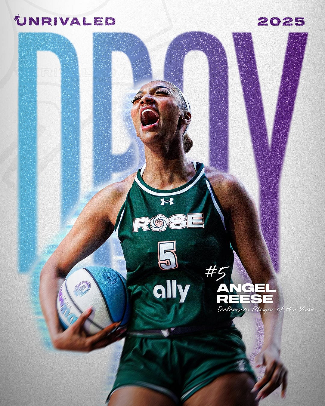 Angel Reese earns Unrivaled's DPOY title.