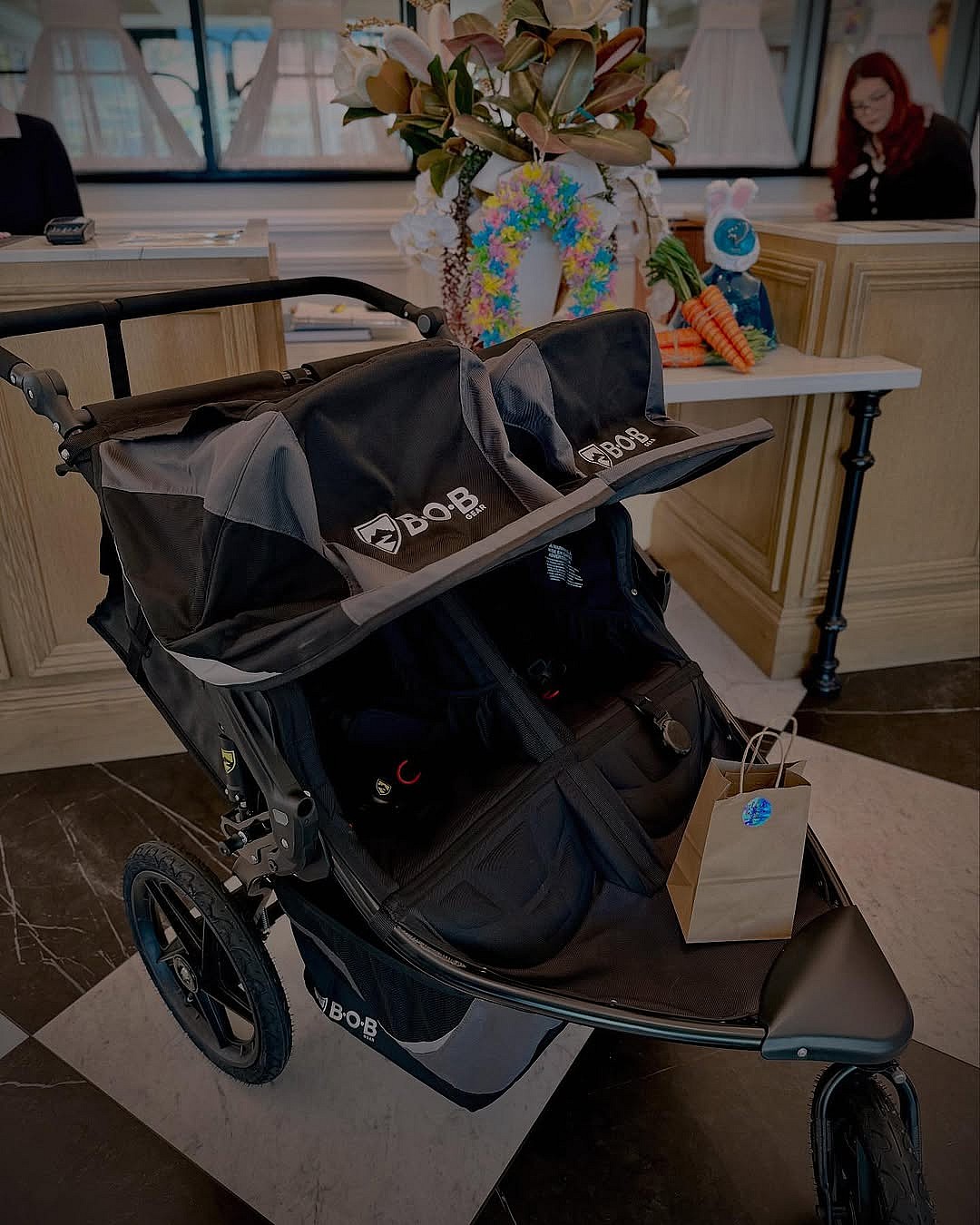 Babyquip stroller in a room