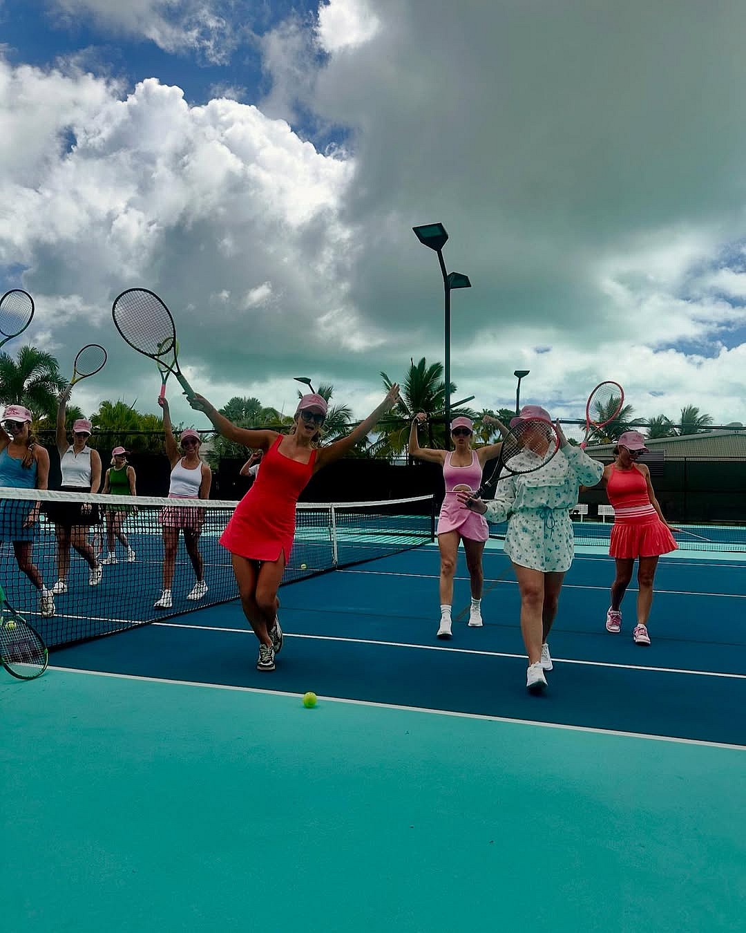 Brittany Mahomes on a girls trip playing tennis