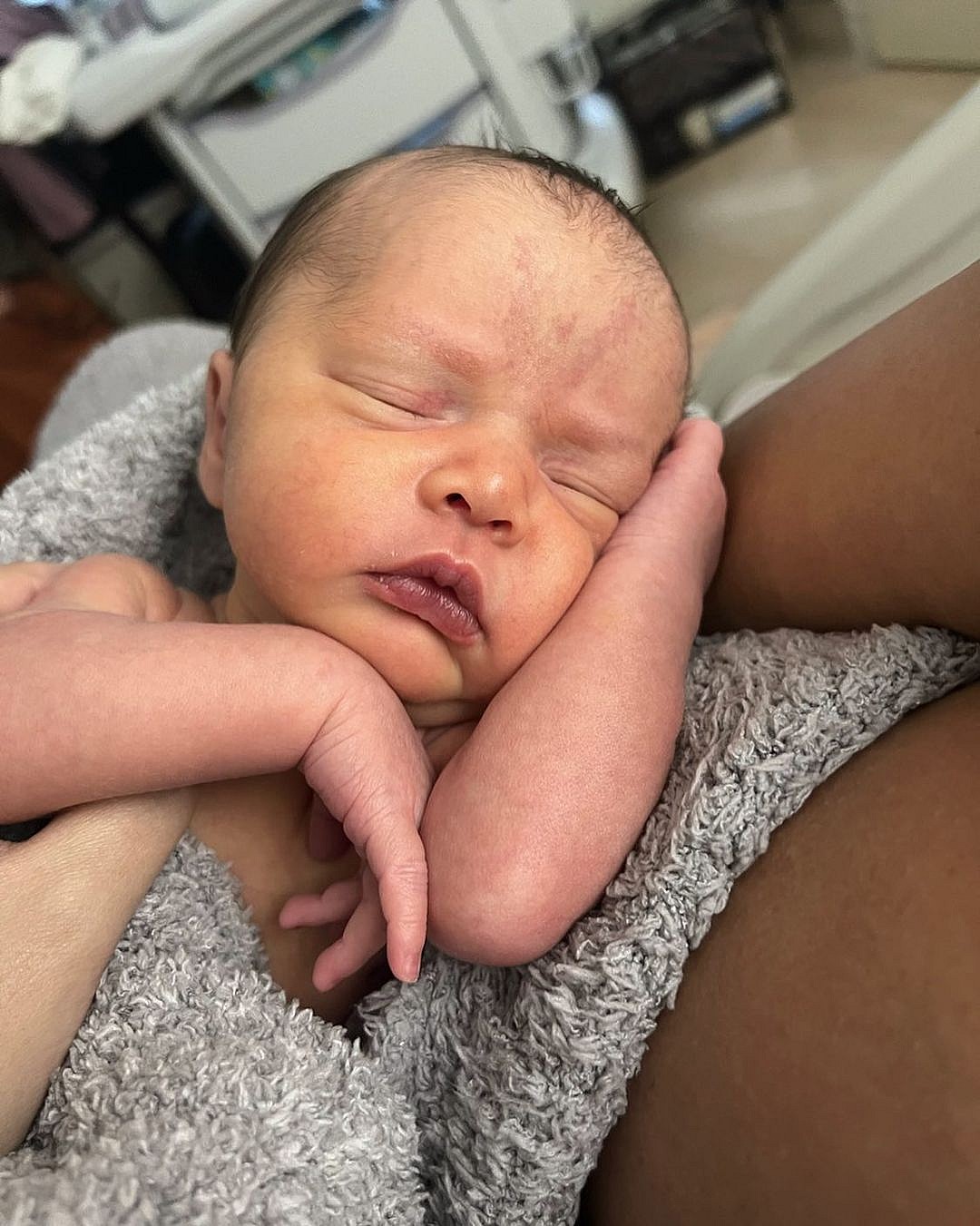 Fans Rave About 'Angel Wings' On Chrissy Teigen's New Born's Head