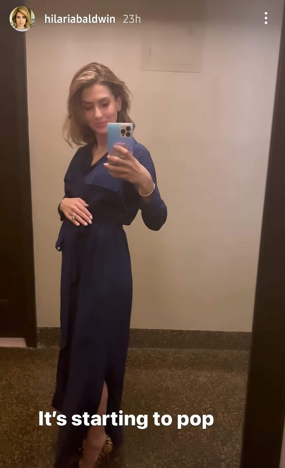 Hilaria Baldwin debuts baby bump