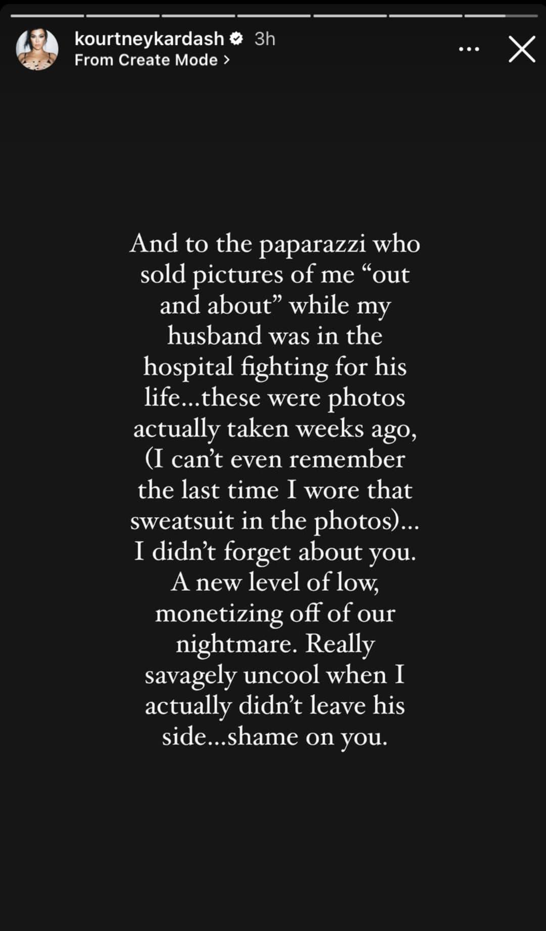 Kourtney Kardashian statement