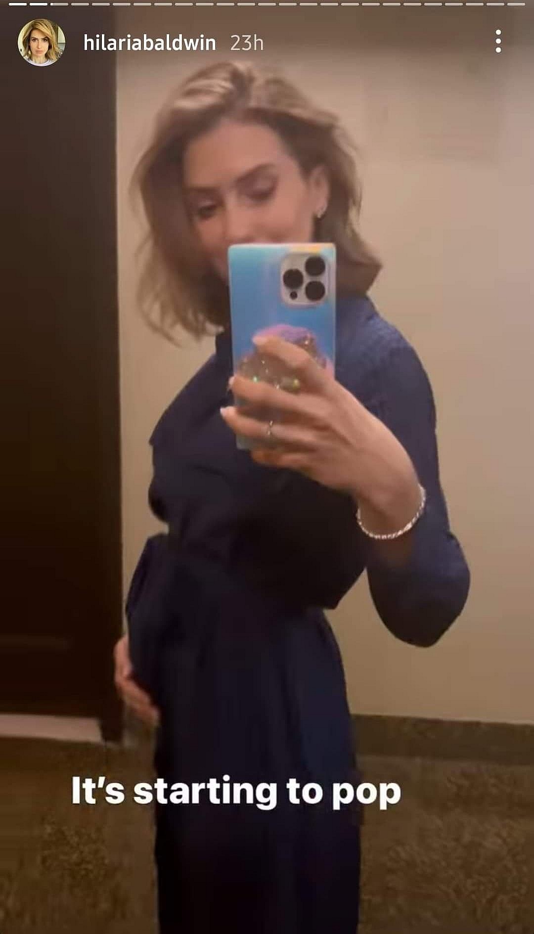 Hilaria Baldwin debuts baby bump