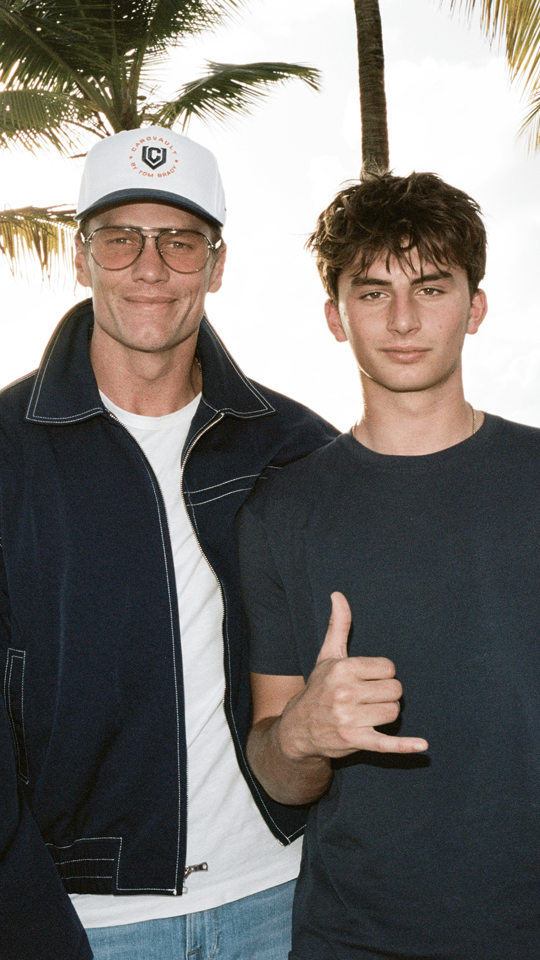 Tom Brady and son Benny Brady. 