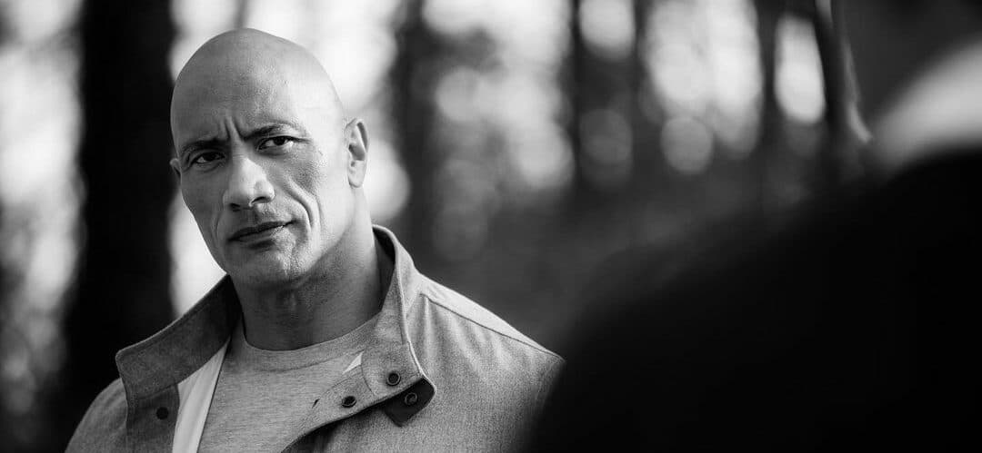 Dwayne Johnson on set