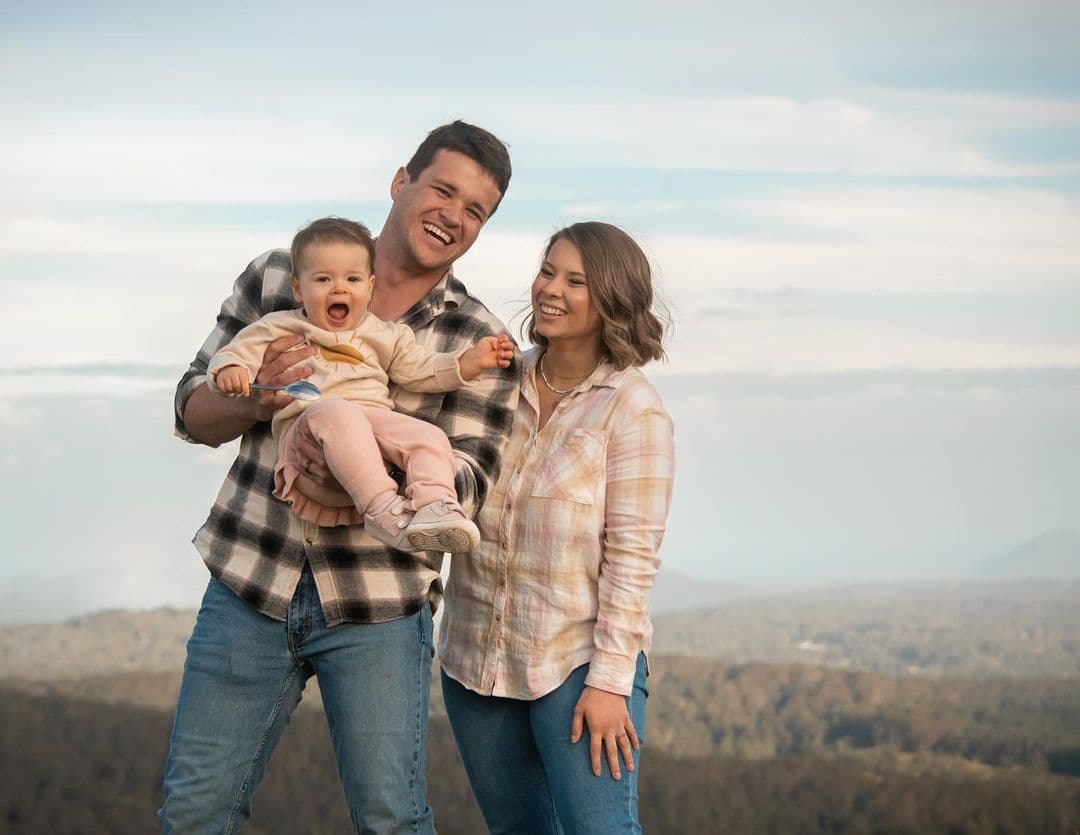 Bindi Irwin, Chandler Powell and their daughter Grace