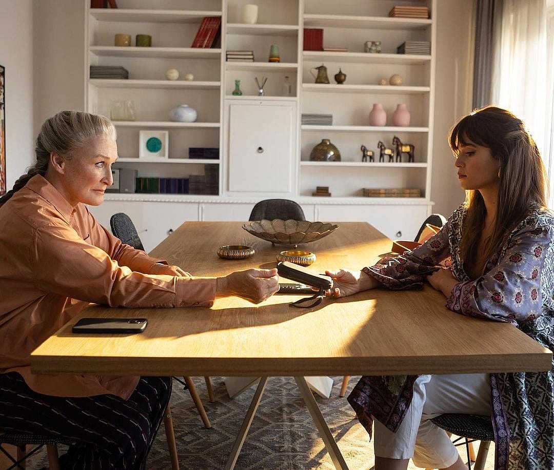 Niv Sultan and Glenn Close pictured in a scene from Apple TV+ show "Tehran"