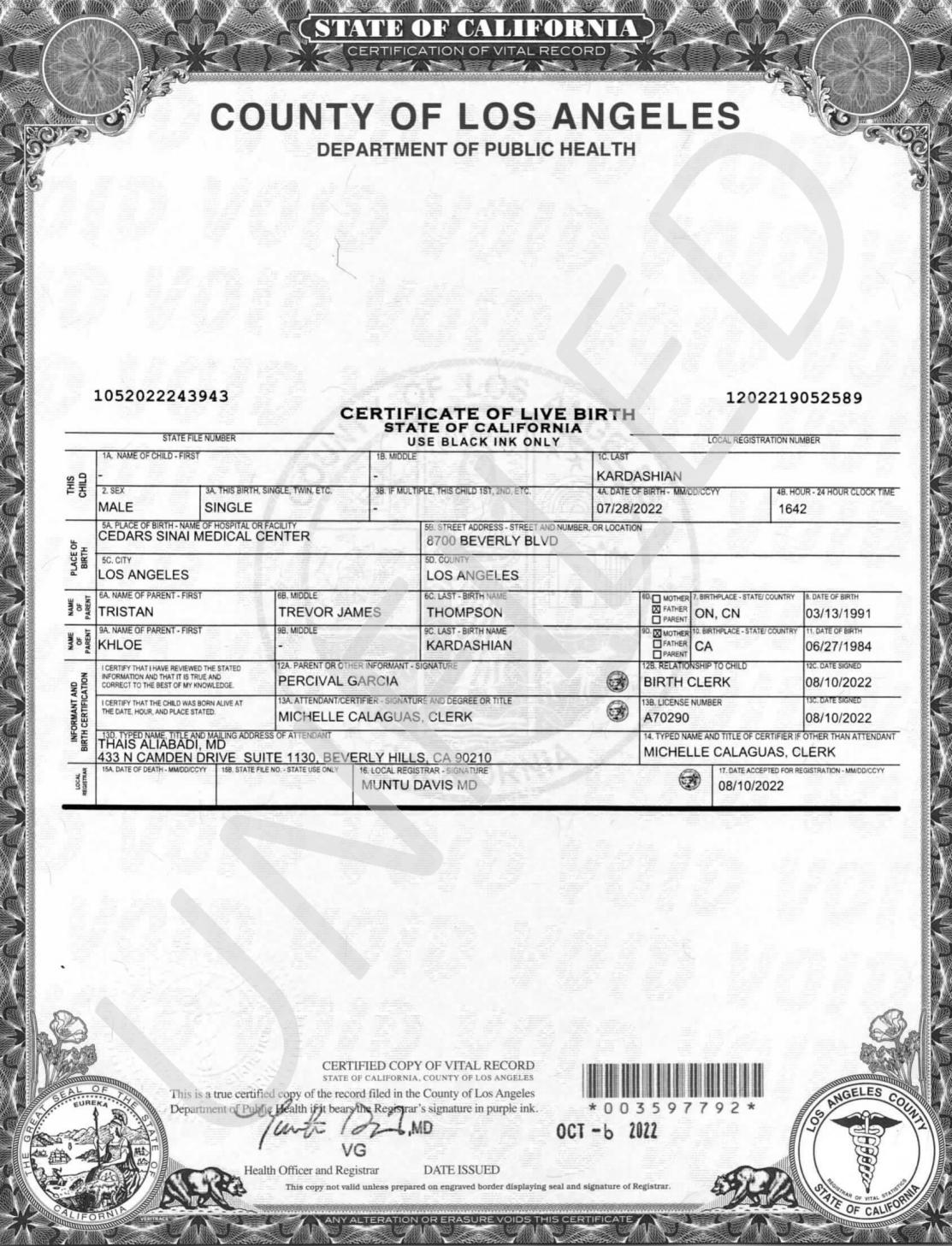 Tatum Thompson Legal Filing