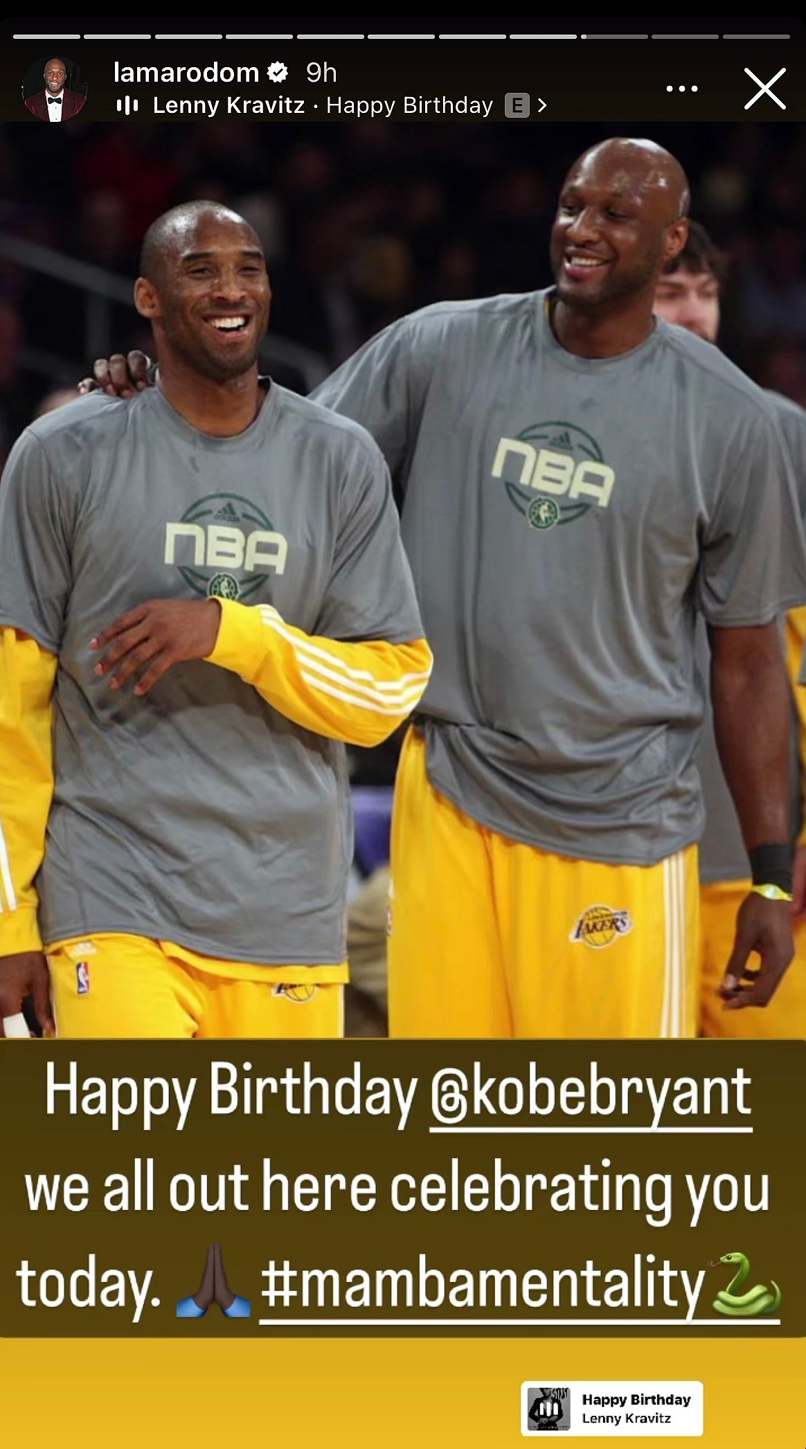 Lamar Odom's Instagram Story