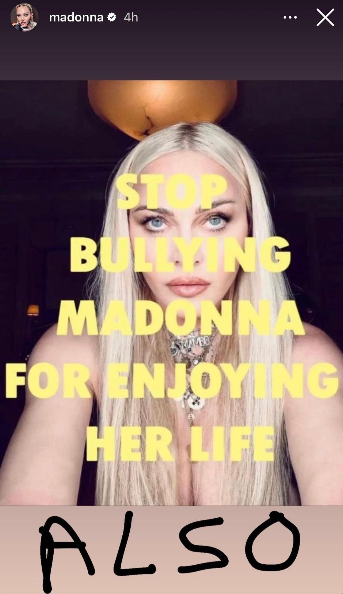 Madonna Slams her critics