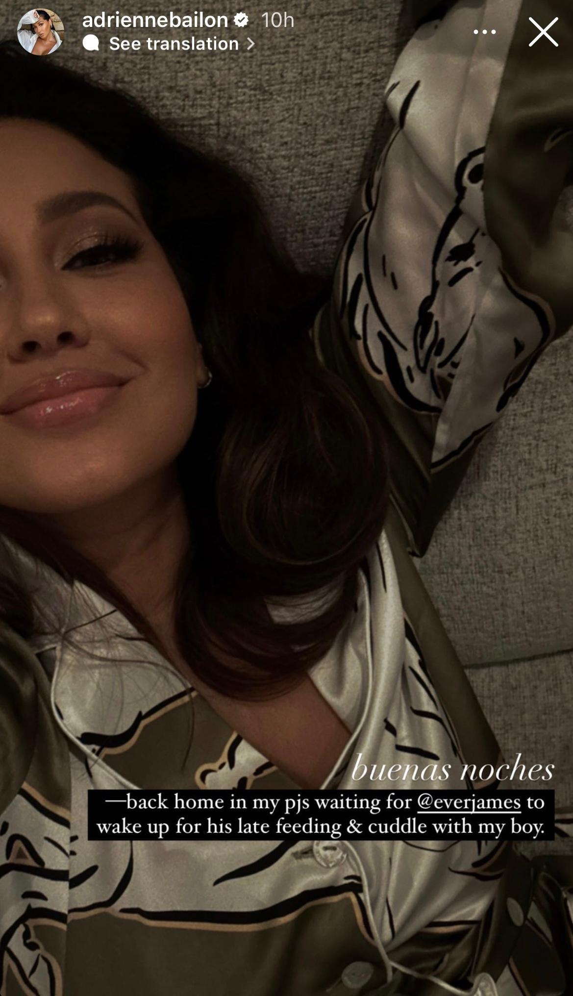 Adrienne Bailon got pajamas for son Ever James