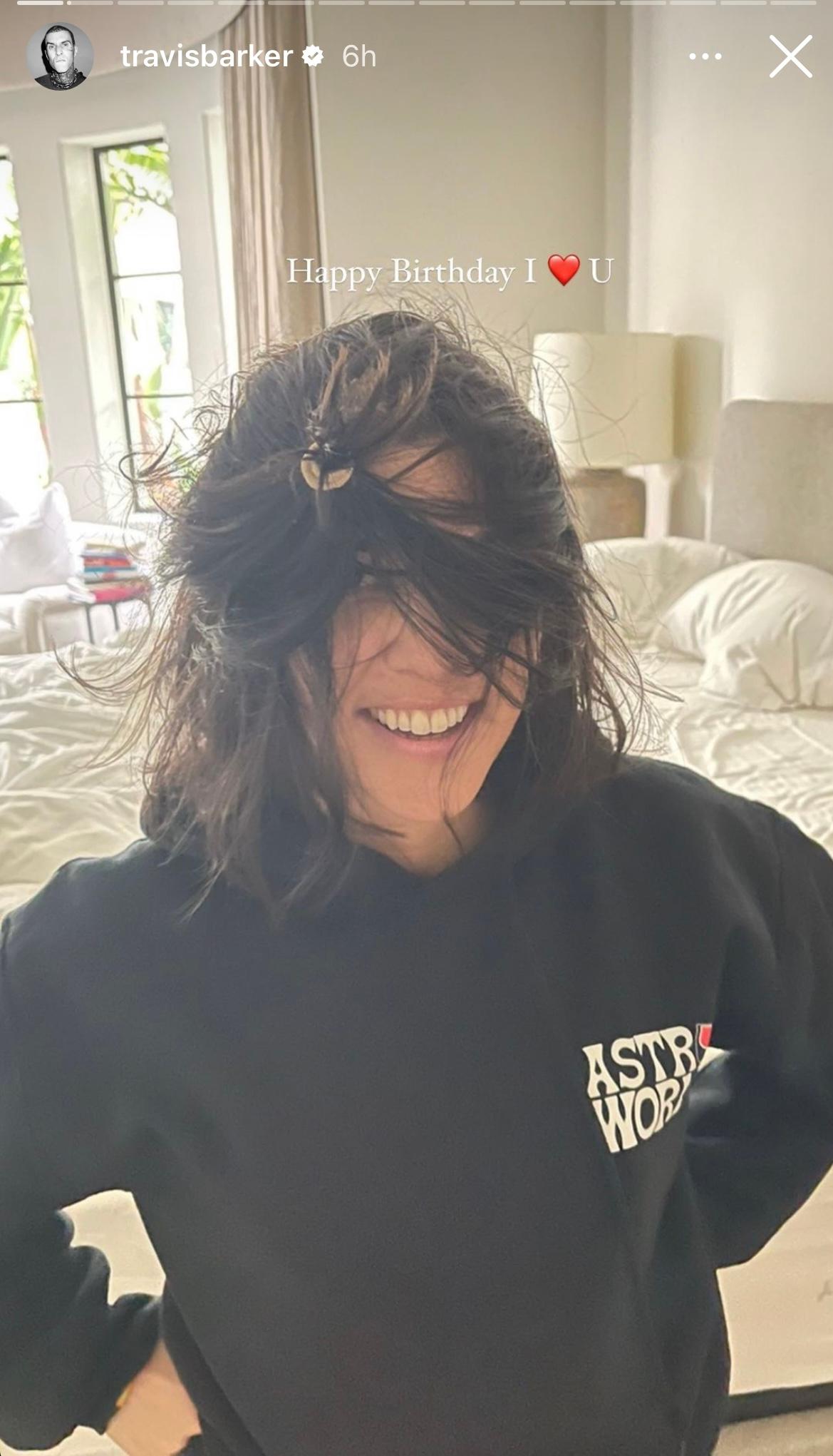 Travis Barker's tribute to wife Kourtney Kardashian on her birthday