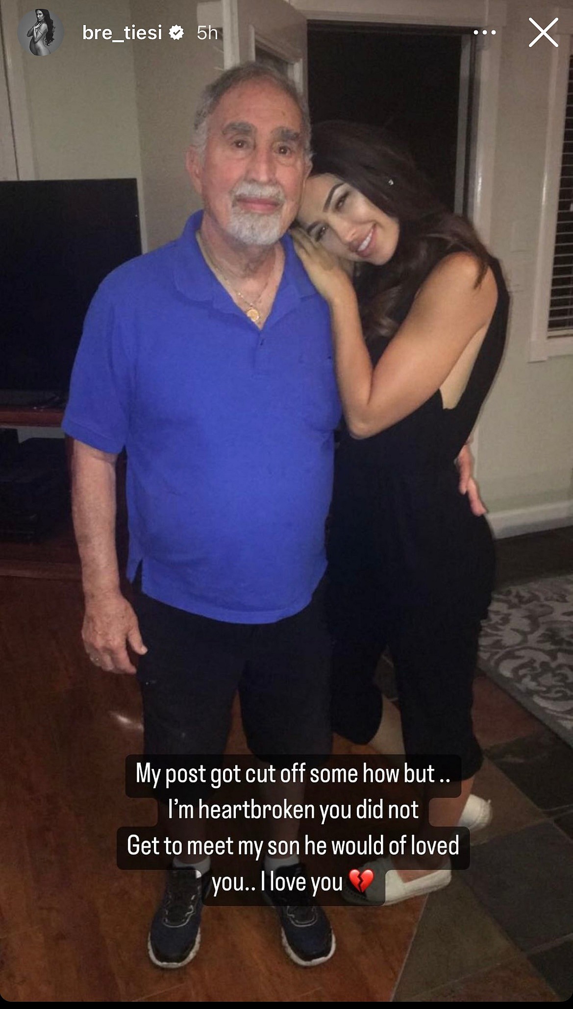 Bre Tiesi mourns her grandfather