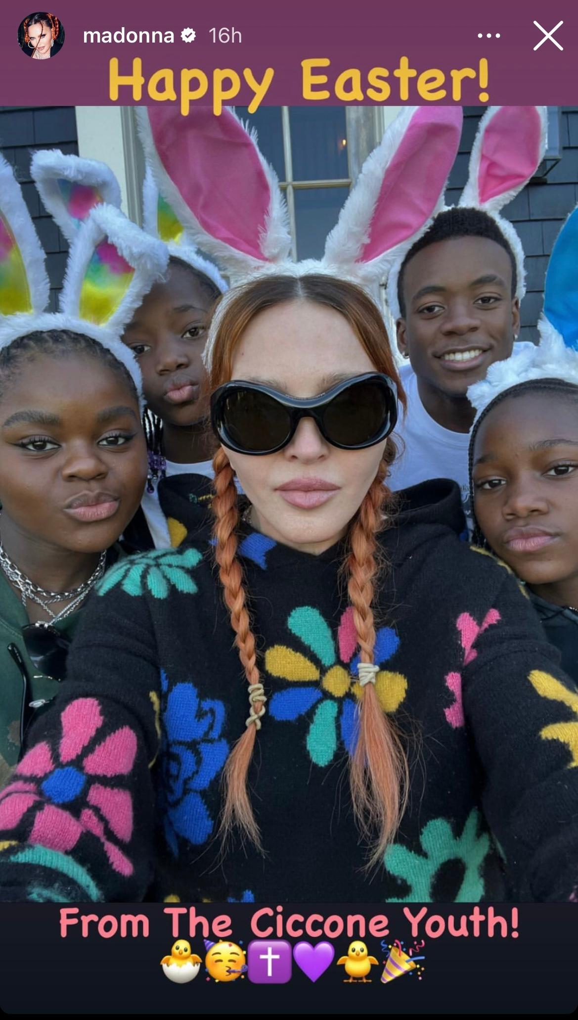 Madonna and her family celebrated Easter