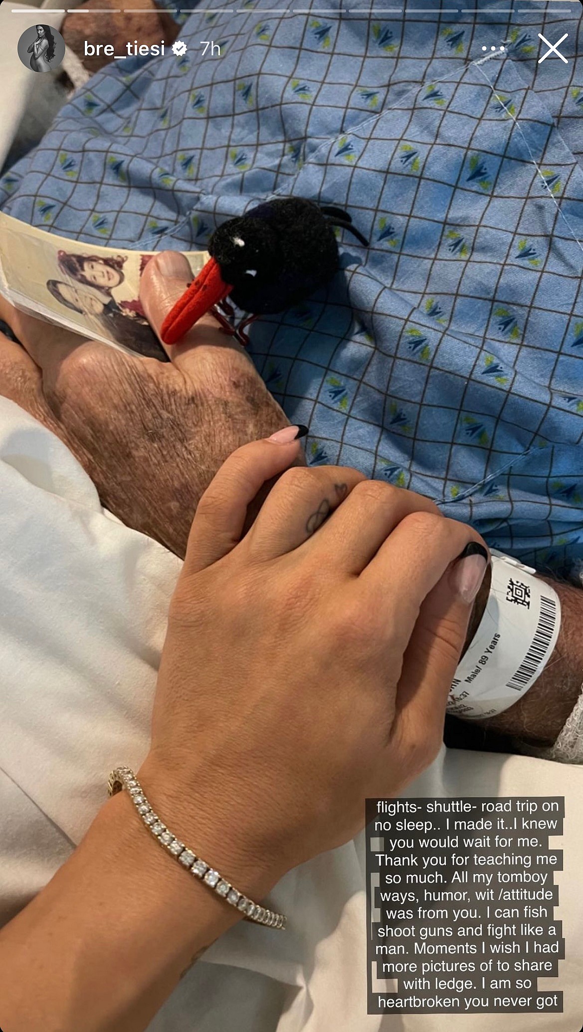 Bre Tiesi mourns her grandfather