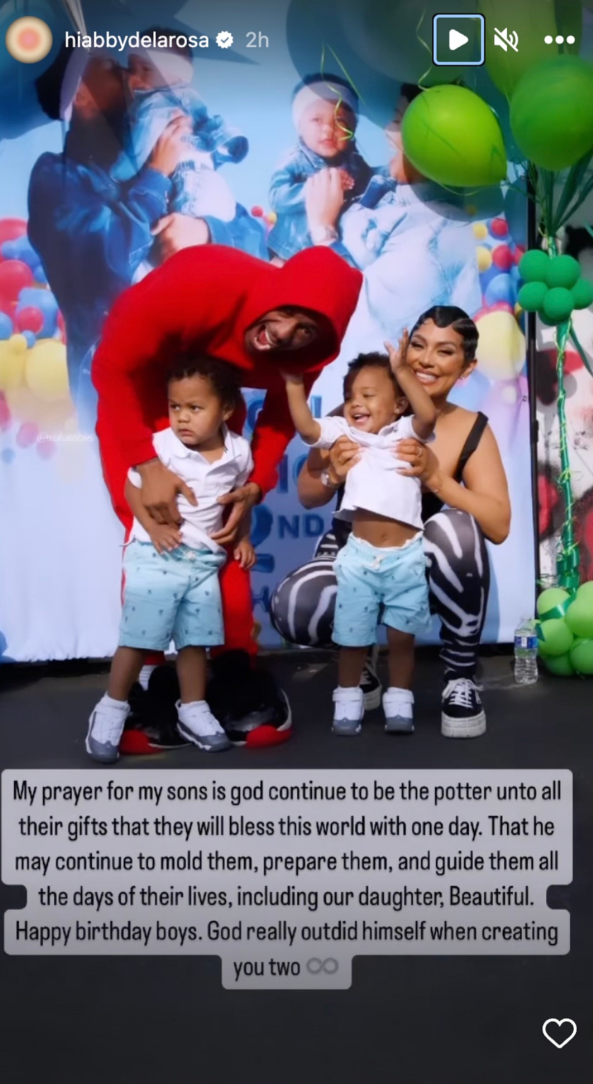 Abby De La Rosa and Nick Cannon's twins turn 2