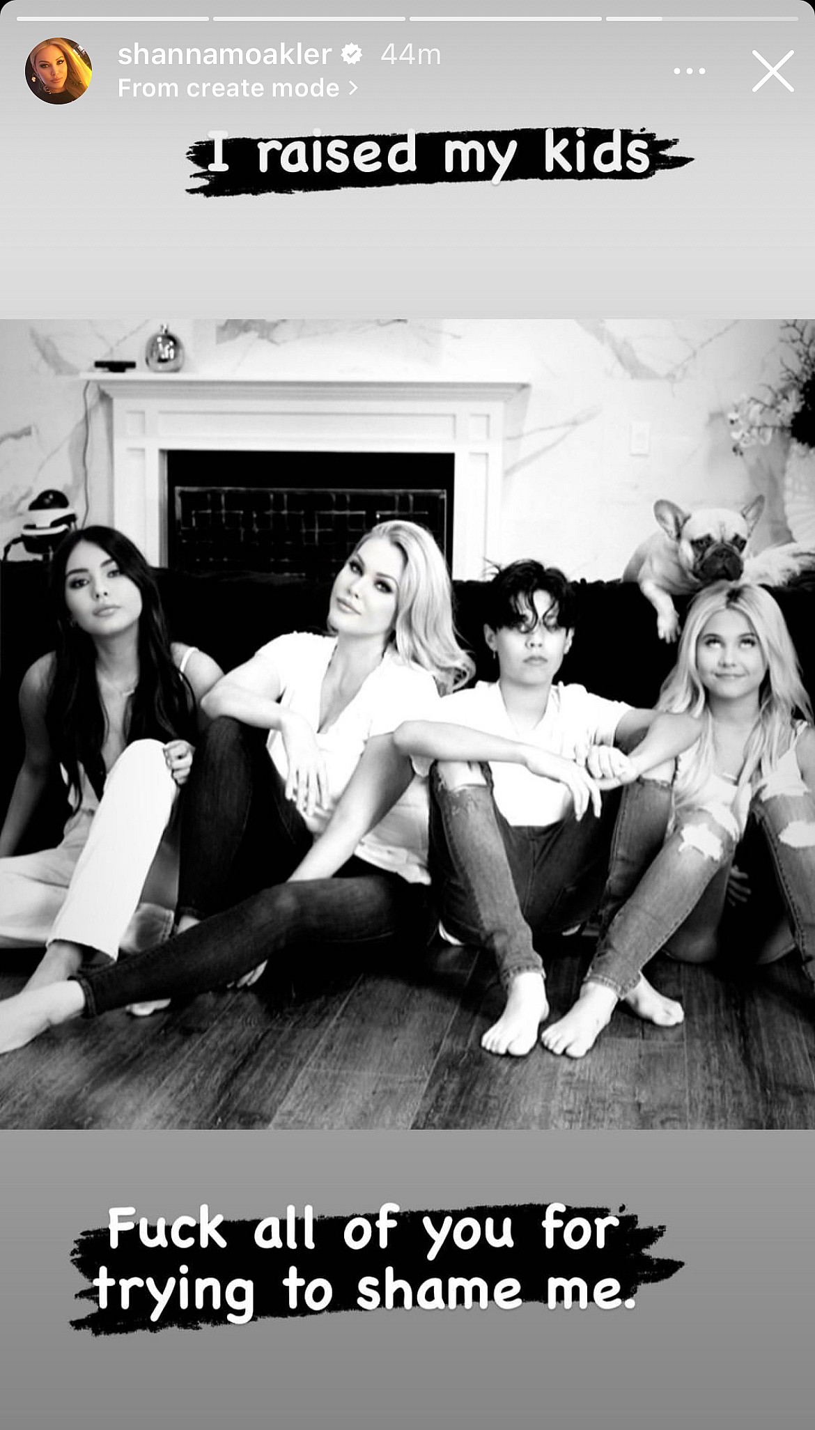 Shanna Moakler's post on her Instagram story