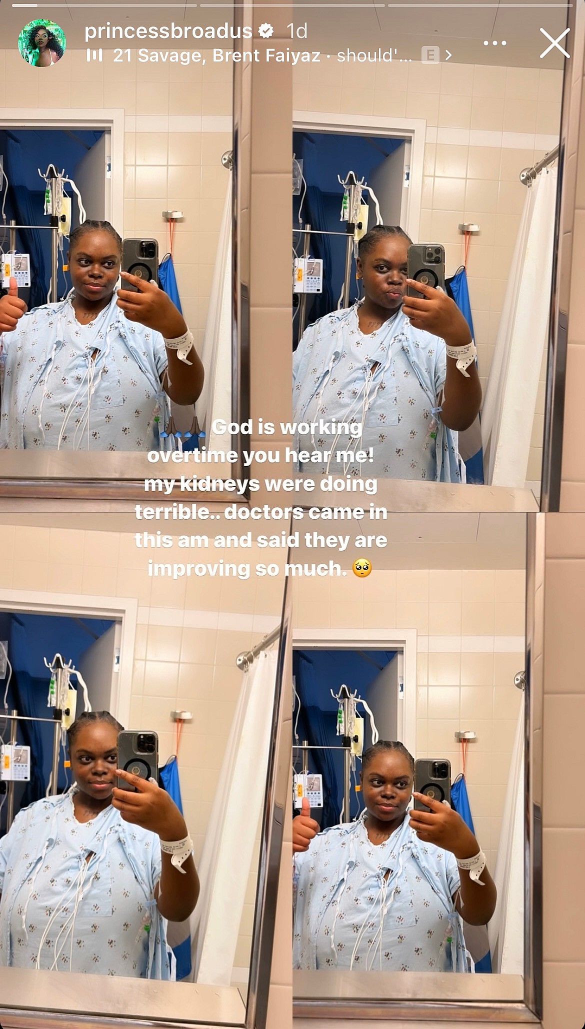 Cori Broadus gives positive update after health scare