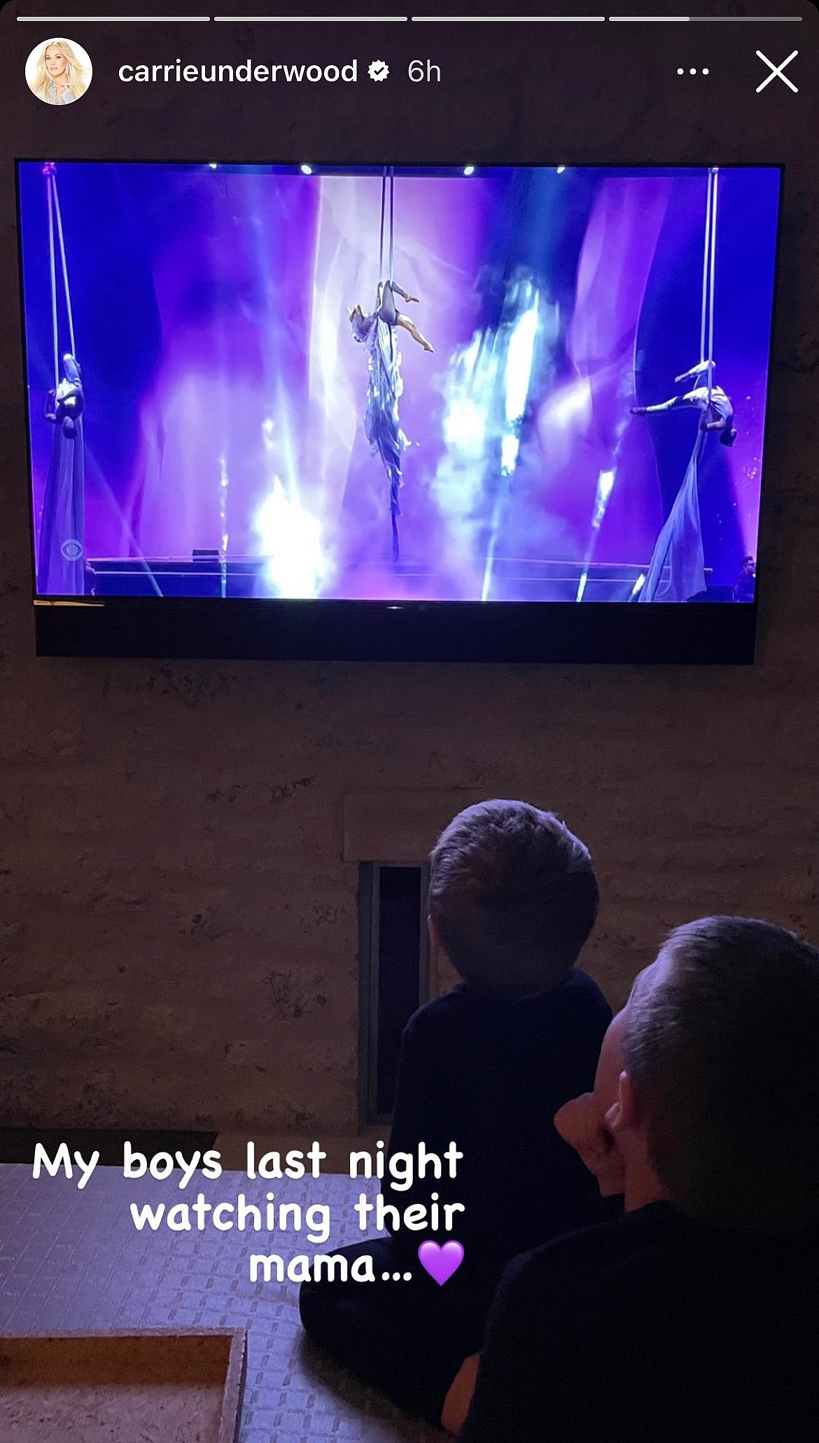 Carrie Underwood's post on her Instagram story