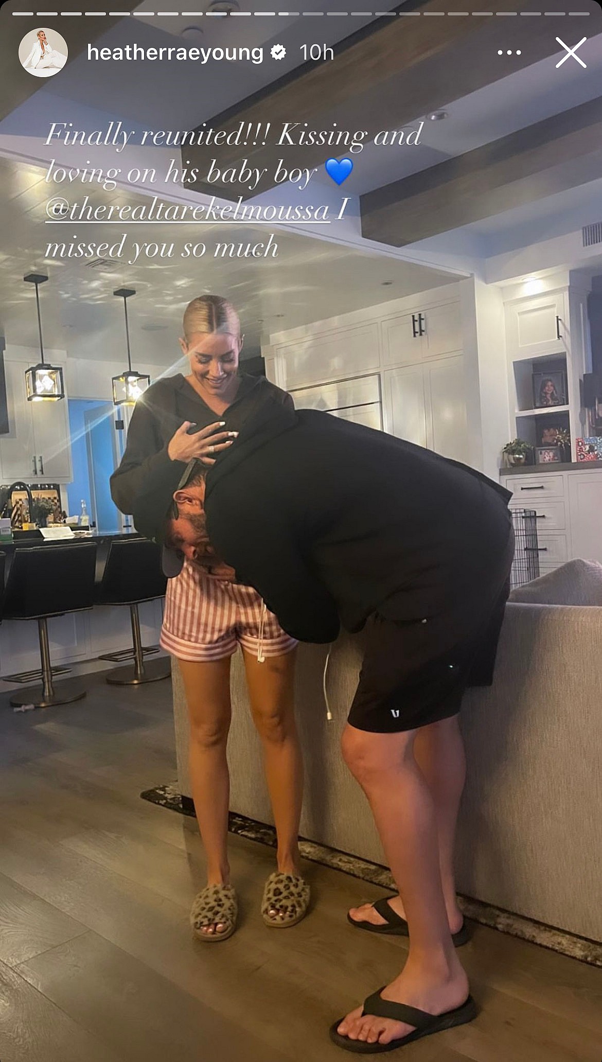 Heather Rae Young's post on her Instagram story