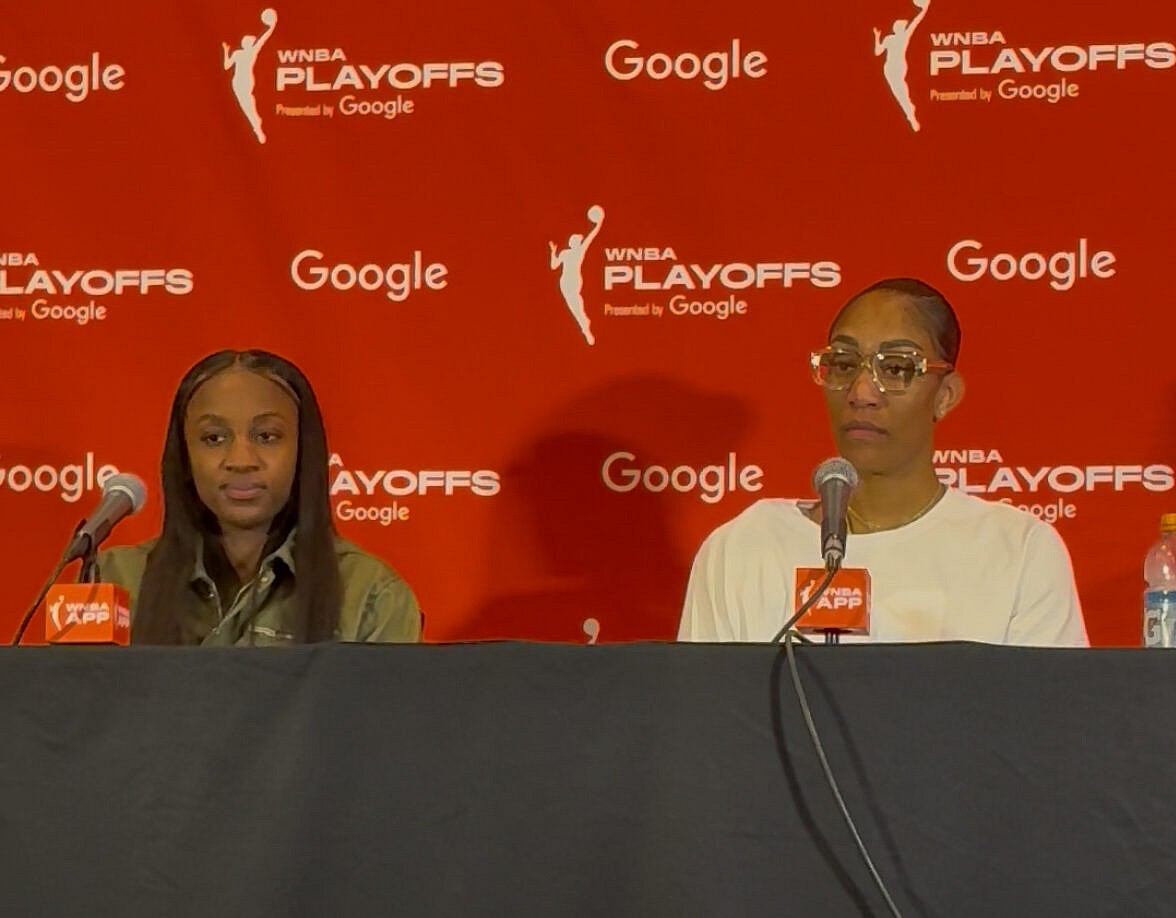 A'ja Wilson and Jackie Young