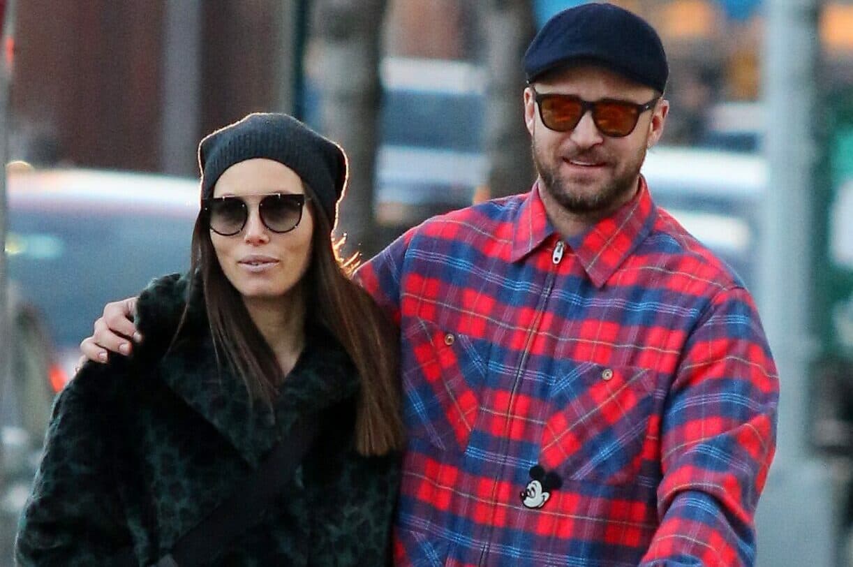 Justin Timberlake and Jessica Biel are all smiles with their son Silas after having a late afternoon lunch in NYC