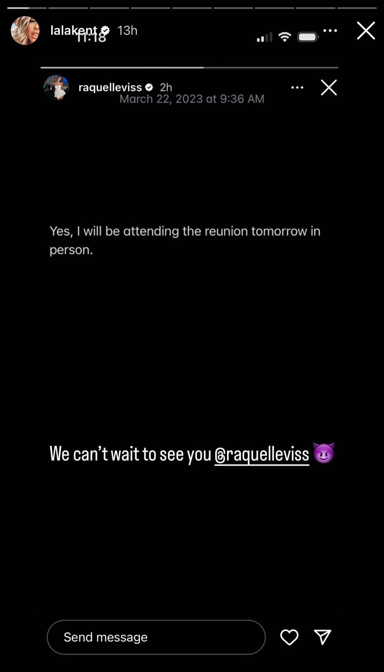 Lala Kent Throws Shade At Raquel Leviss After Confirming 'VPR' Reunion Attendance