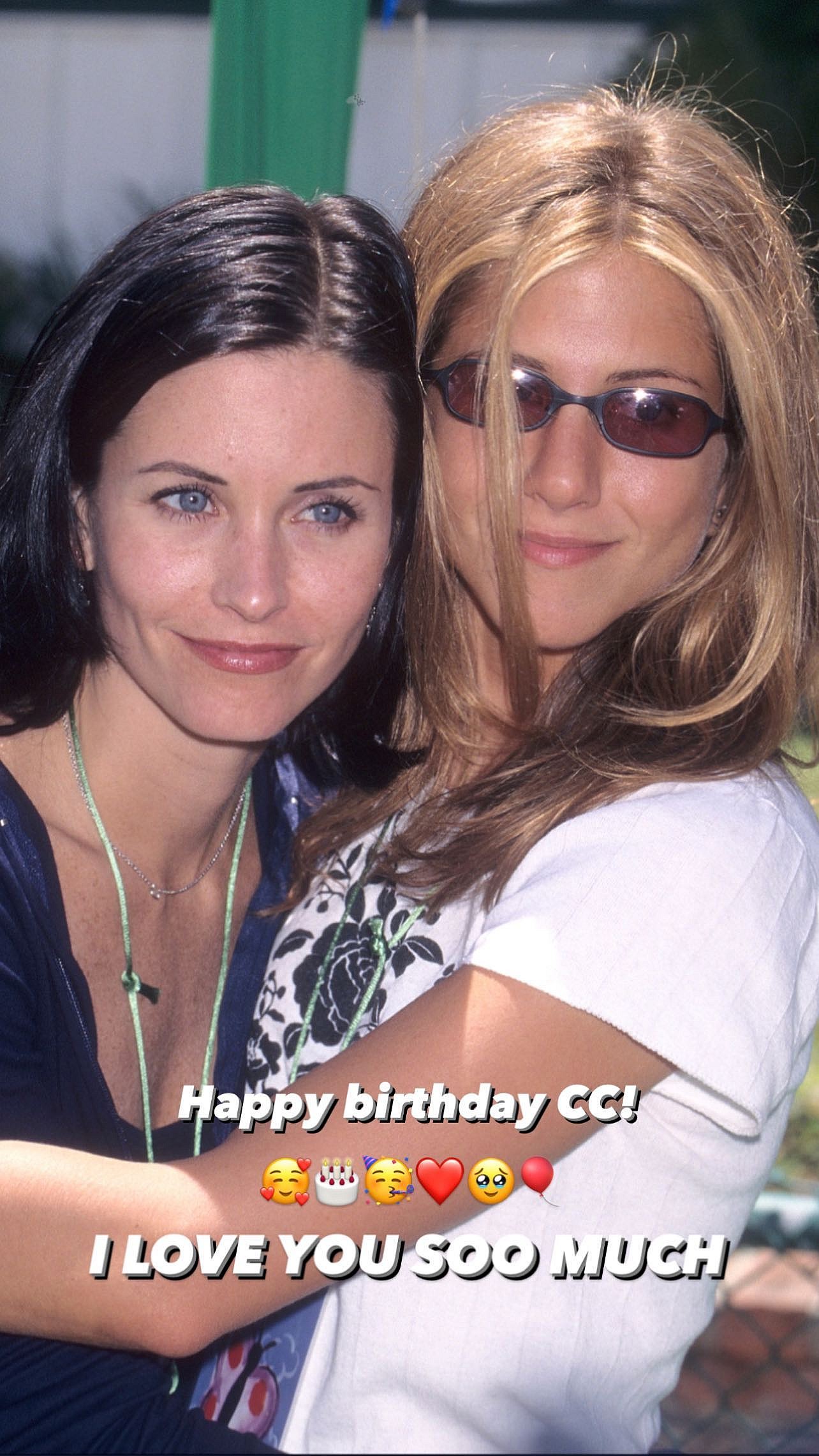 Jennifer Aniston wishes Courteney Cox a happy birthday on June 15, 2022