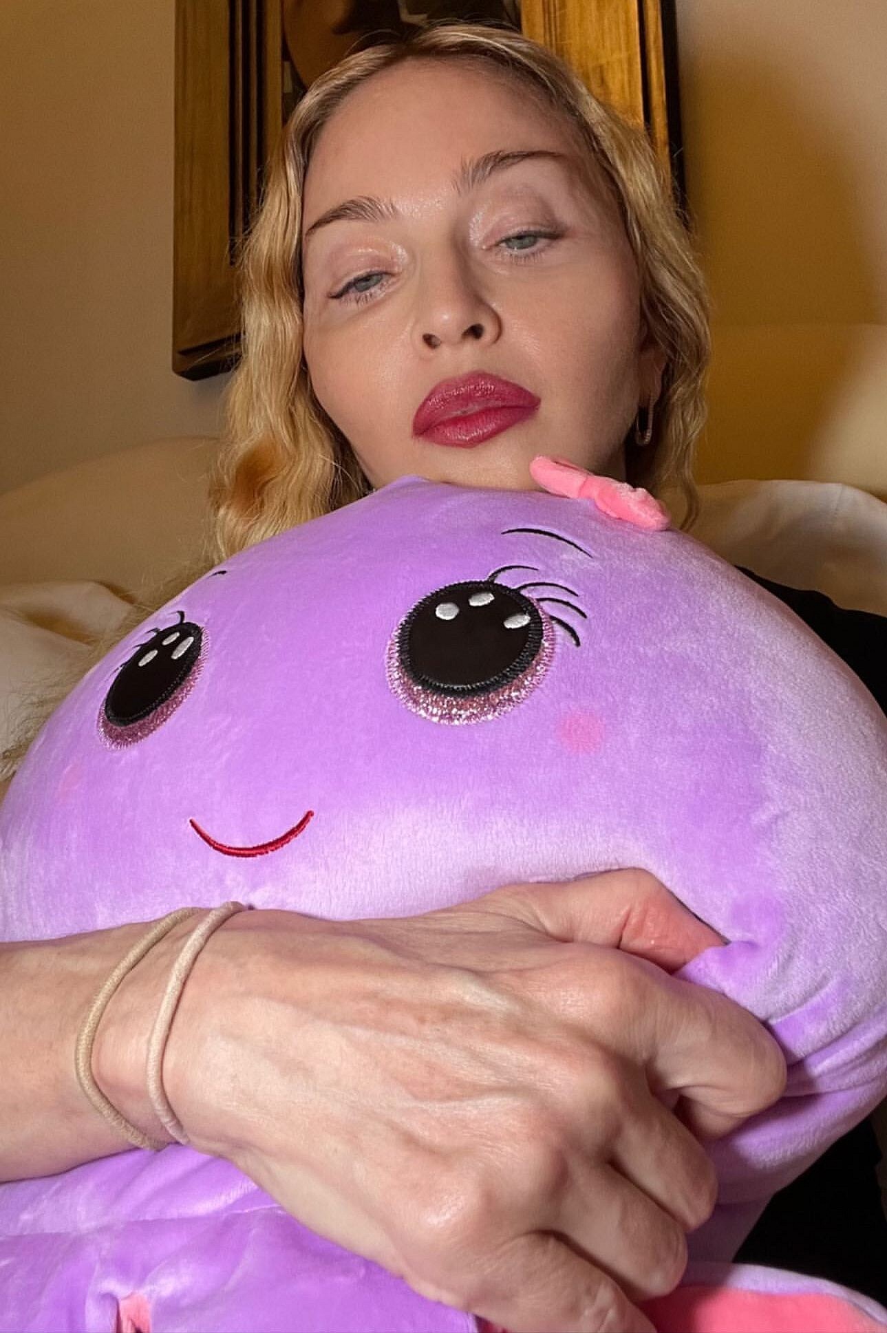Madonna Looks Radiant In New Snaps Holding Roses And A Plushy Amid Recovery From A Bacterial Infection