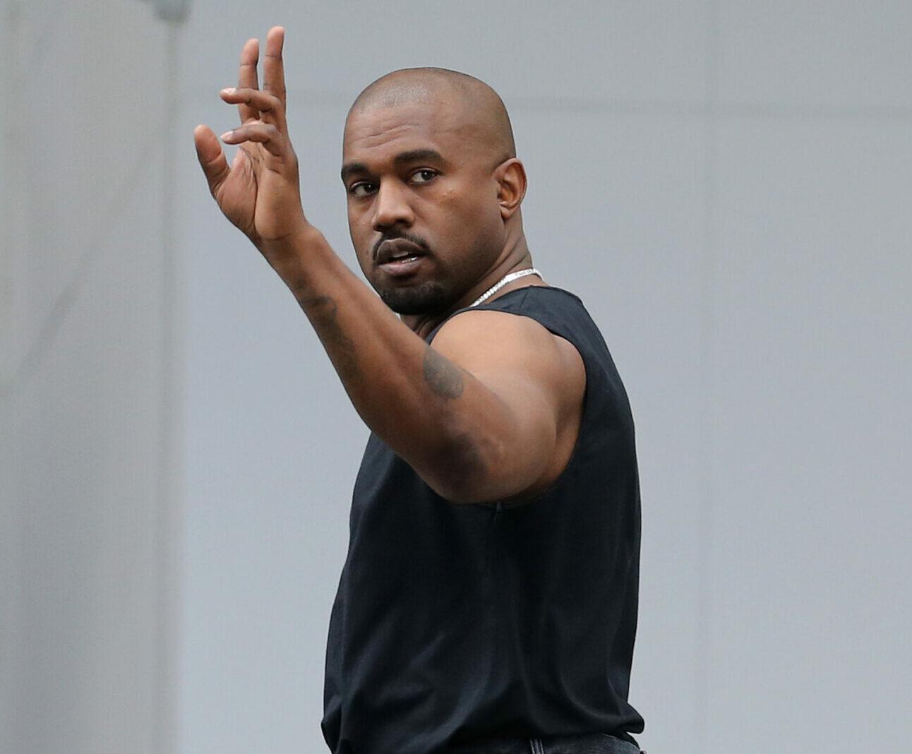 Newly single Kanye West and girlfriend Chaney Jones leave their hotel in Miami and are followed by a pretty blonde who also traveled with them in Miami