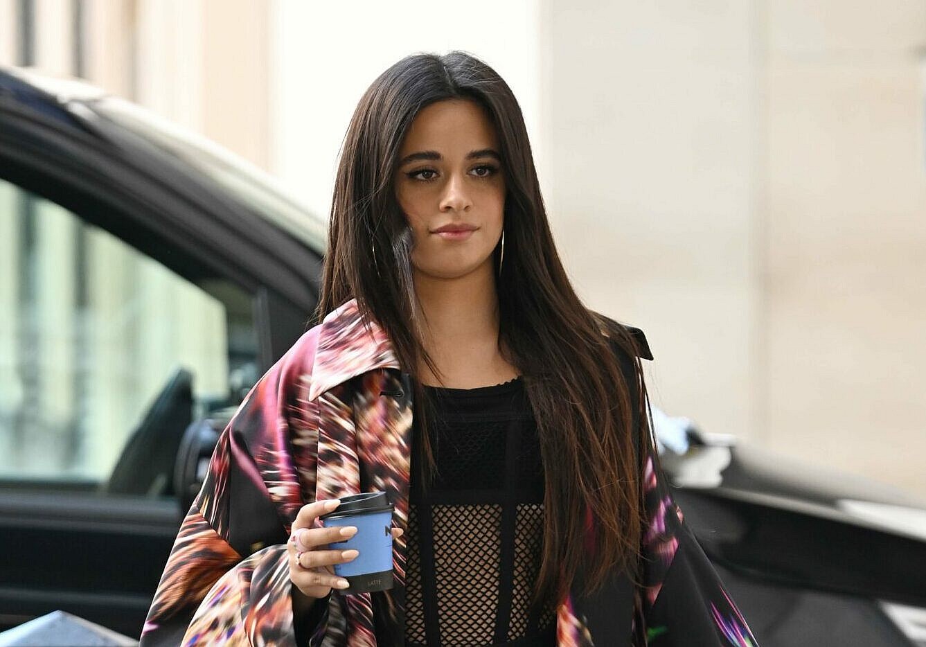 Camila Cabello arriving at BBC Radio 1