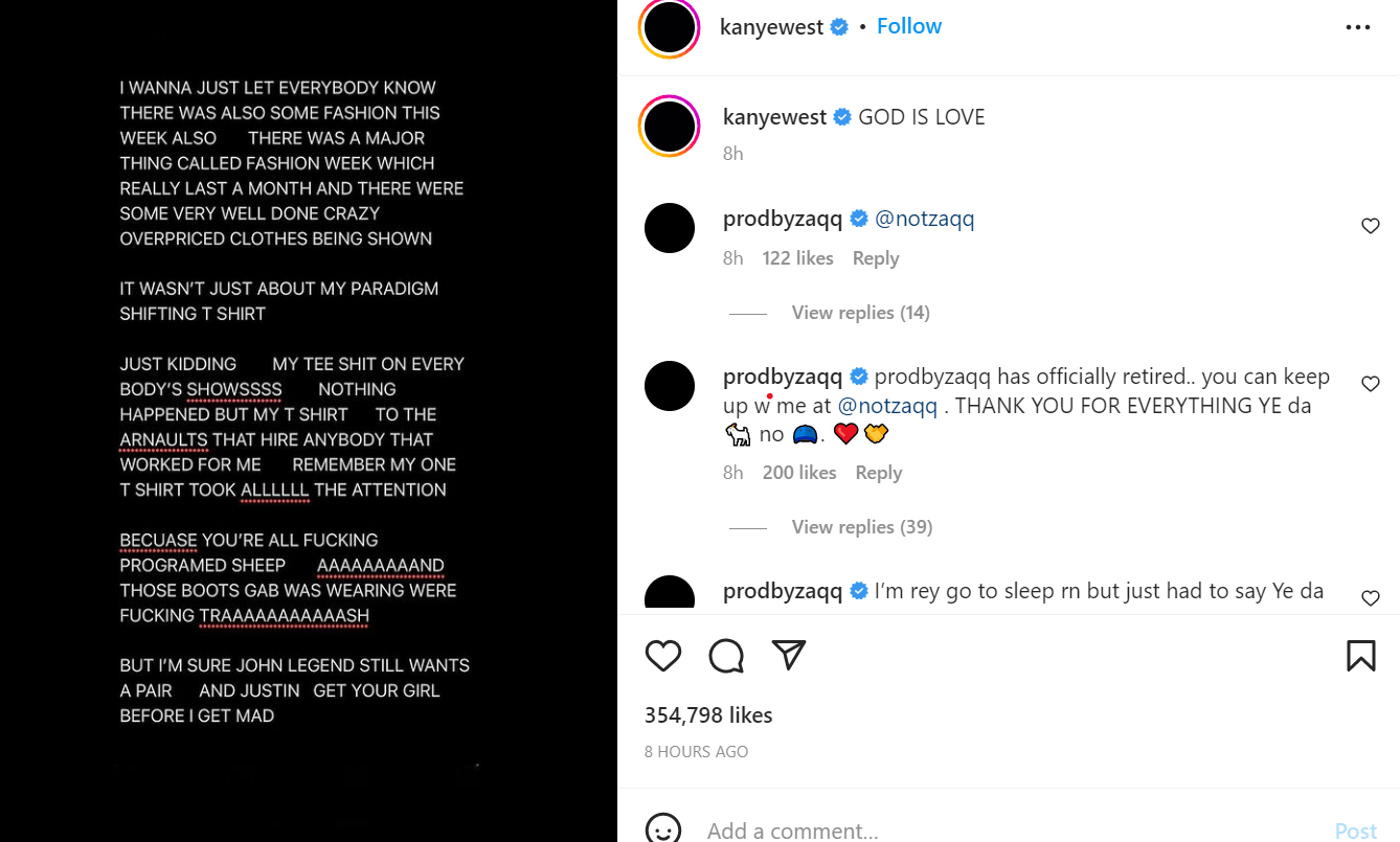 Kanye West rant