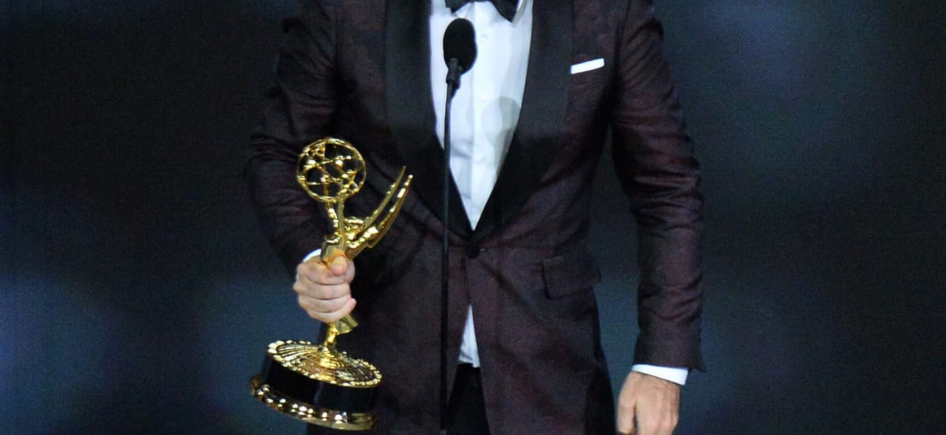John Oliver accepts the Outstanding Variety Talk Series award for "Last Week Tonight with John Oliver" onstage during the 70th annual Primetime Emmy Awards