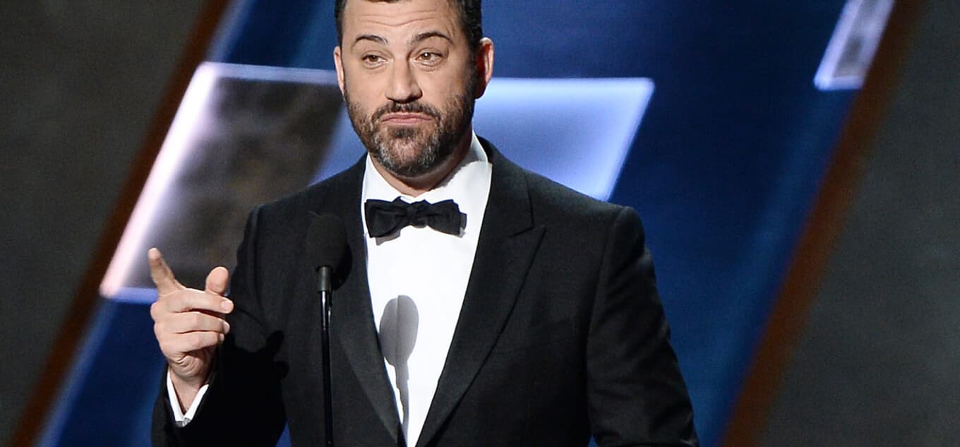 Comedian Jimmy Kimmel onstage during the 67th Primetime Emmy Awards in the Microsoft Theater in Los Angeles on September 20, 2015. Photo by Ken Matsui/UPI. Newscom/(Mega Agency TagID: upiphotostwo404773.jpg) [Photo via Mega Agency]