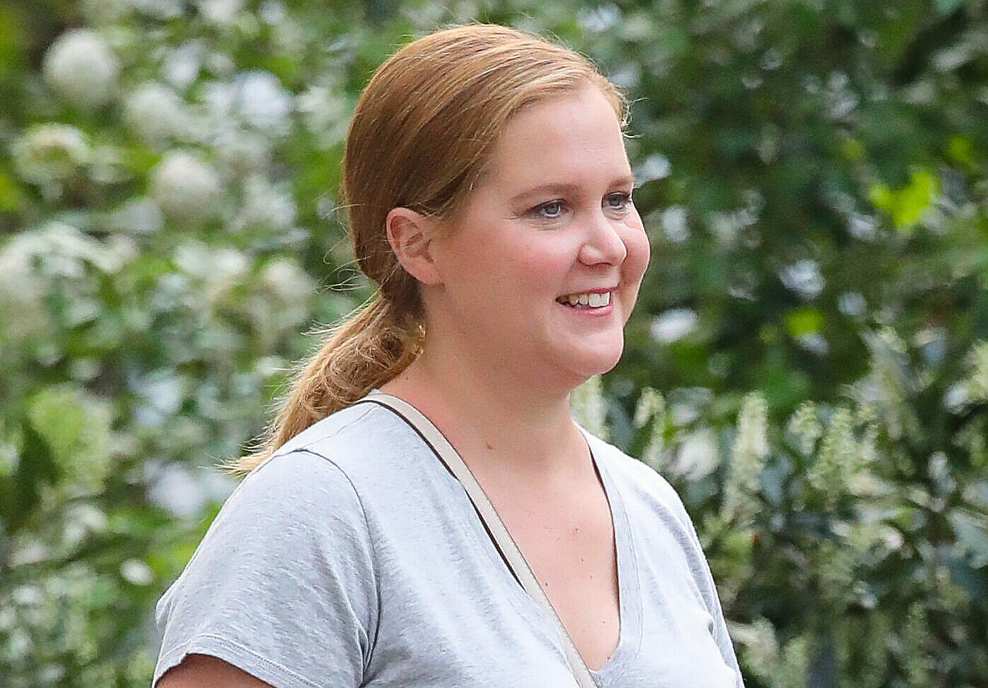Amy Schumer seen on the set filming "Life & Beth" in NYC