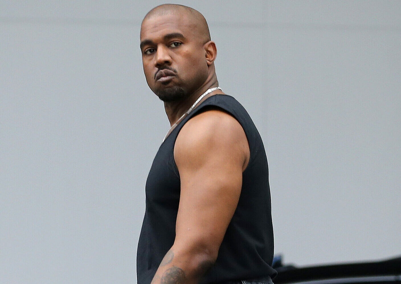 Newly single Kanye West and girlfriend Chaney Jones leave their hotel in Miami and are followed by a pretty blonde who also traveled with them in Miami